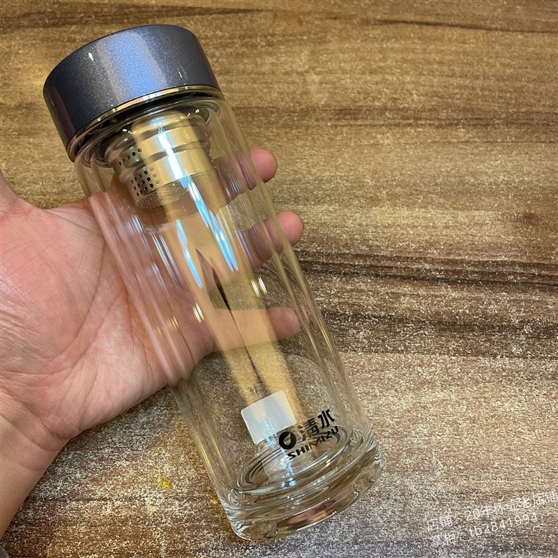 单层双层玻璃杯厚实杯底通透杯身亮泽杯盖带滤网泡茶水杯茶杯