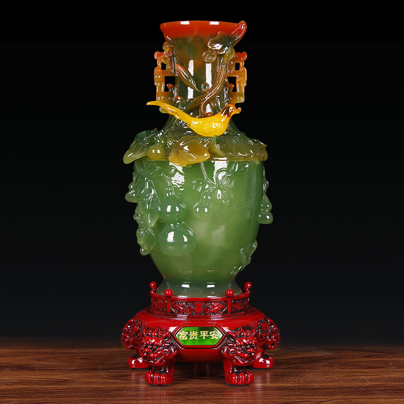 结婚花瓶摆件花一对插花婚庆用品家居电视柜客厅博古架装饰工艺品