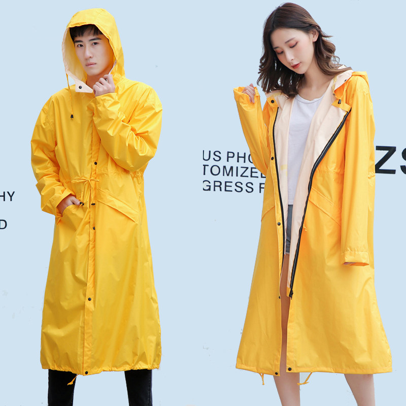 超轻薄加长款不沾水雨衣全身防暴雨时尚潮流修身徒步骑车男女通用