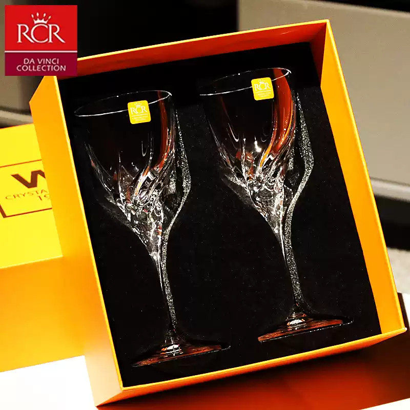 意大利RCR进口水晶玻璃家用白葡萄酒杯子高脚红酒杯酒具轻奢套装