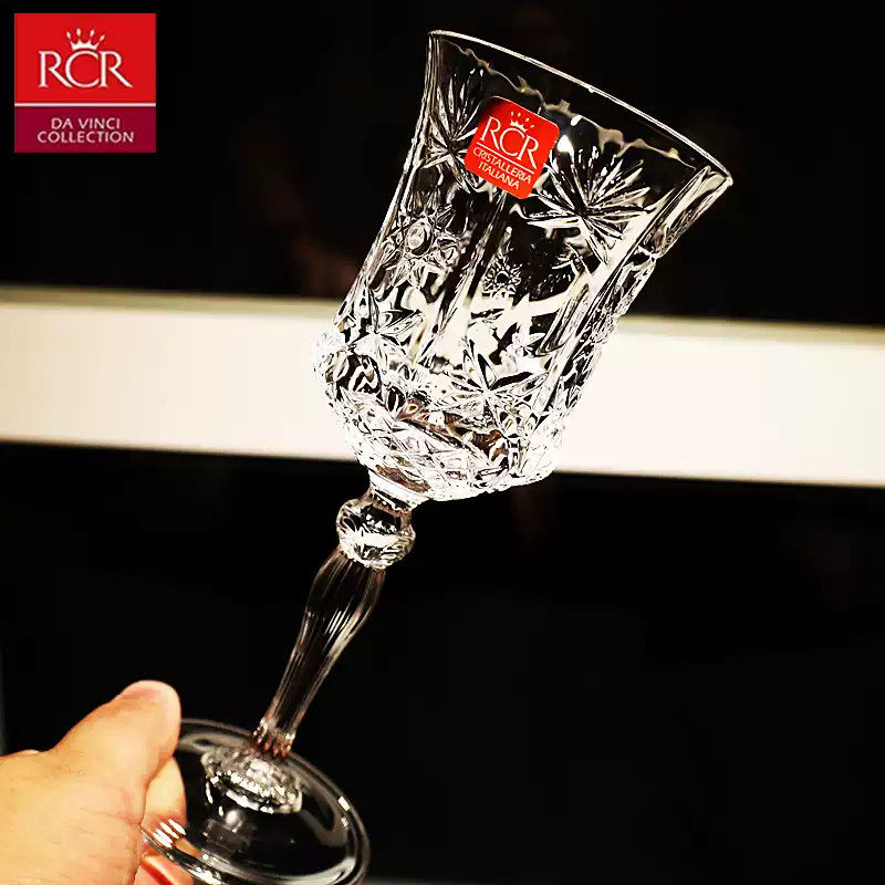 意大利RCR进口水晶玻璃高脚杯白葡萄酒杯子复古红酒杯家用套装