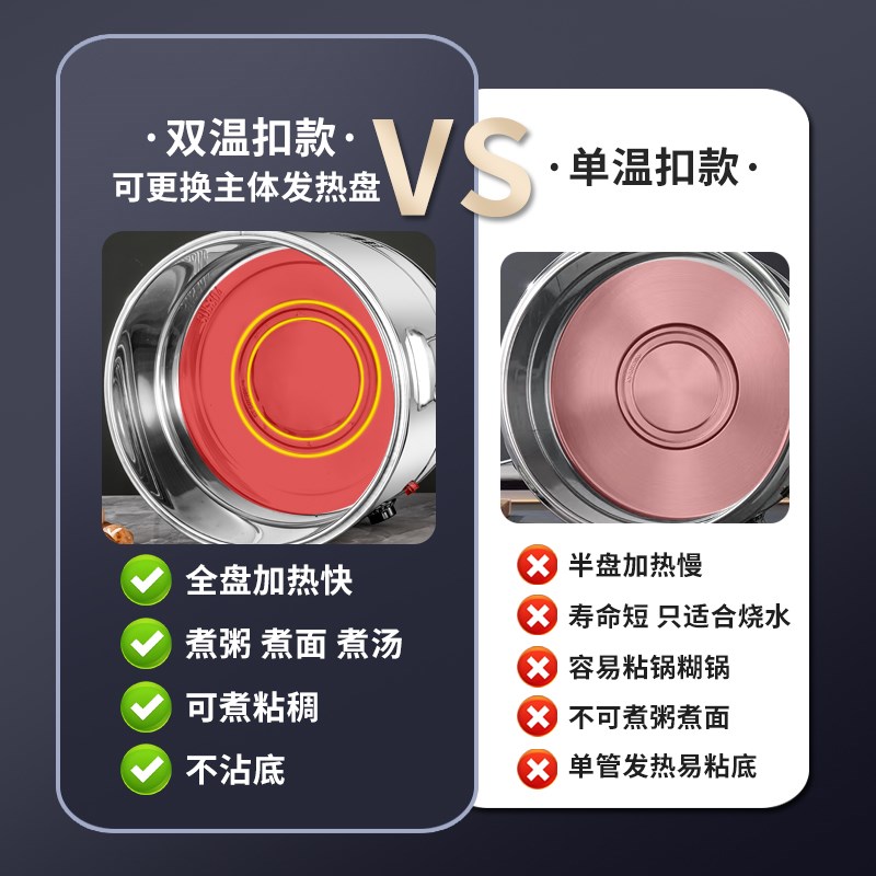 商用煮面炉电热饺粉炉台烫式菜煮汤子麻辣烫锅汤面桶煮面机