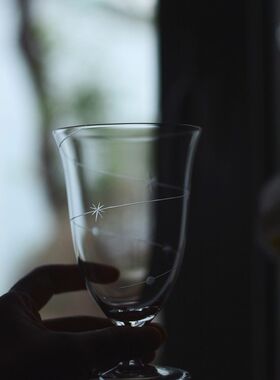 收集时光 Camus say 人工手刻 星轨玻璃杯 果汁咖啡杯 甜酒高脚杯