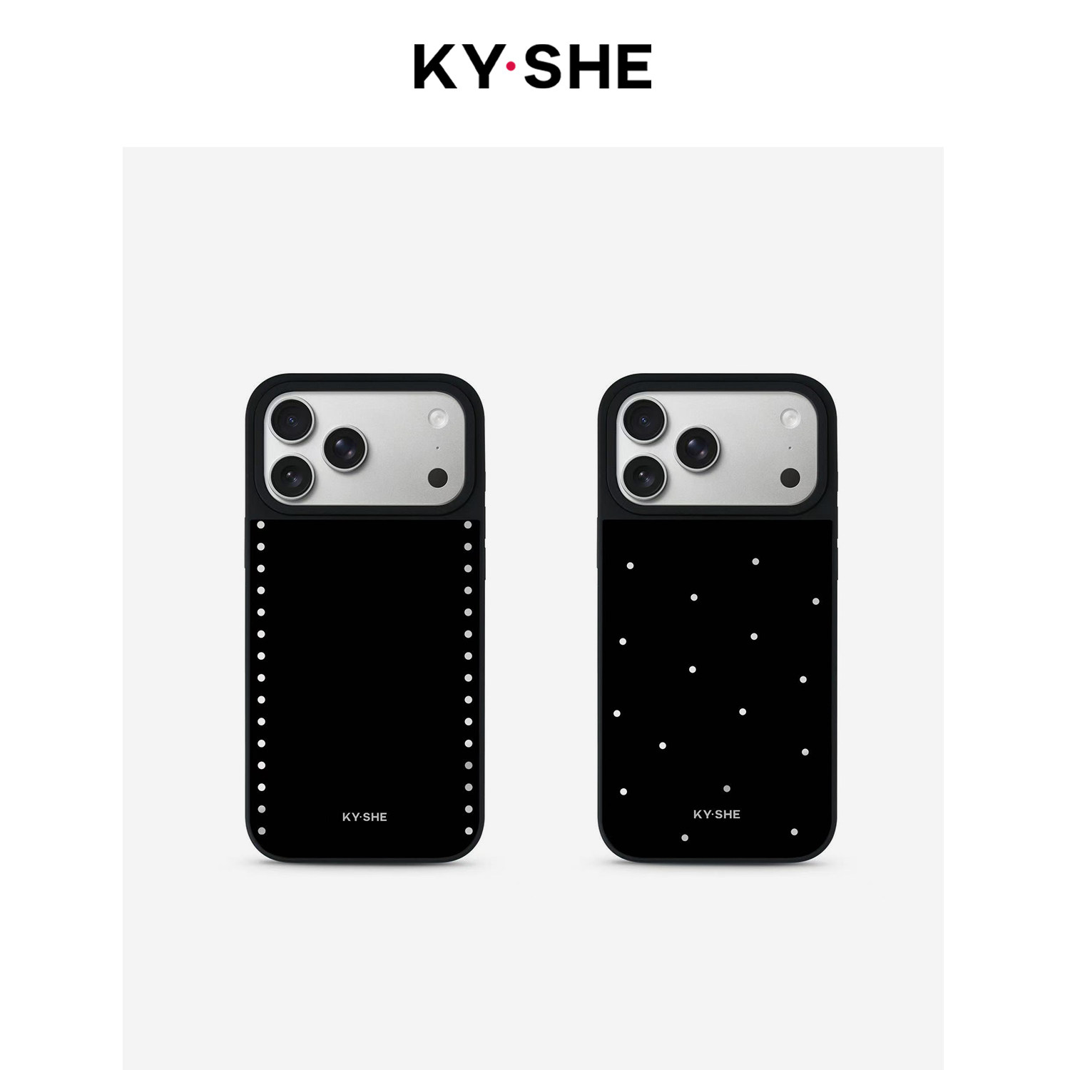 KYSHE新款时髦简约黑边镜面镂空Magsafe磁吸手机壳适用iPhone18/17/16promax小众高级感全包保护壳