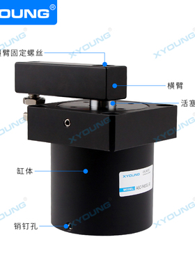 ASC-具A50SR-90下压转角夹FAS旋-FA50SL-180法兰型C转夹紧气缸