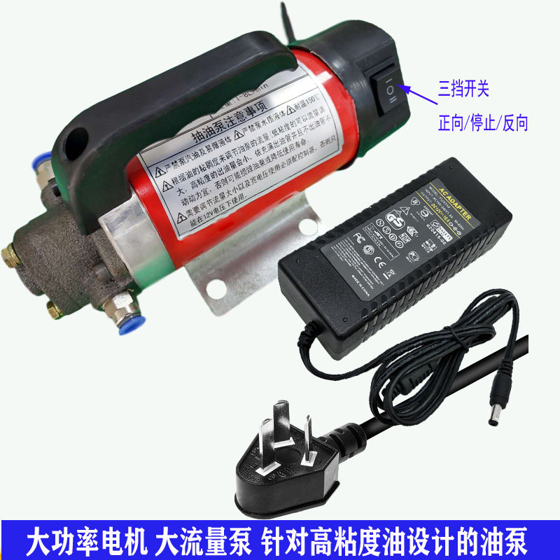 220V高泵抽油压12V电动 汽车泵机油 微型加油器齿轮 铸铁 正反抽
