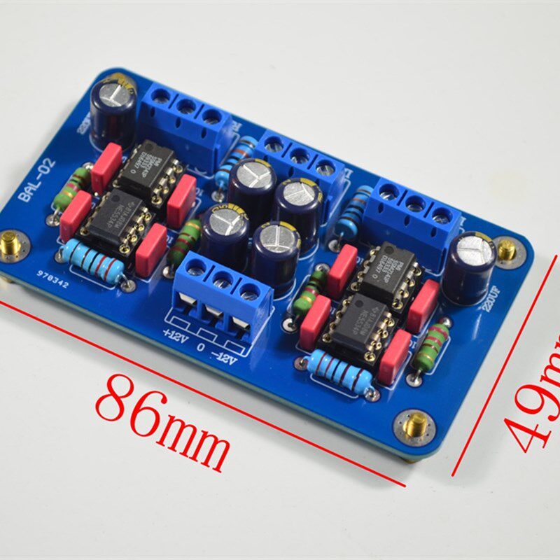 SSM2141平衡XLR输入转非平衡RCA单端信号输出成品板 功放机改装用