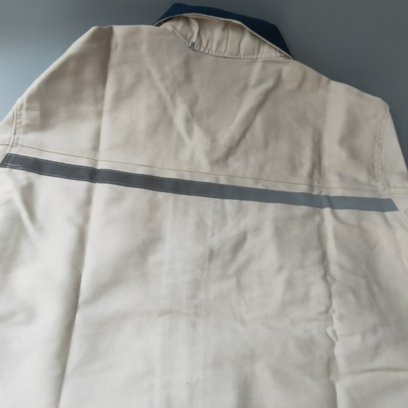 棉耐服中远船务船厂电焊打磨套装工作色白磨男女防护服