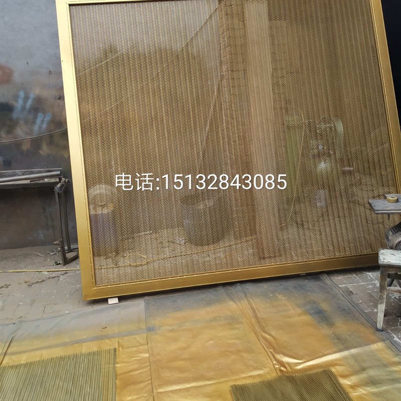 金属装饰网V字型装饰网办公室隔断网帘幕墙网铁网酒吧装饰屏风帘