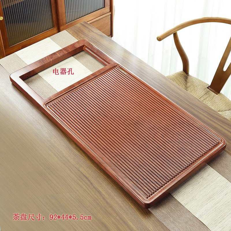 无电器实木茶盘一体功夫家用大小茶台排水式单框架不带上水电磁炉