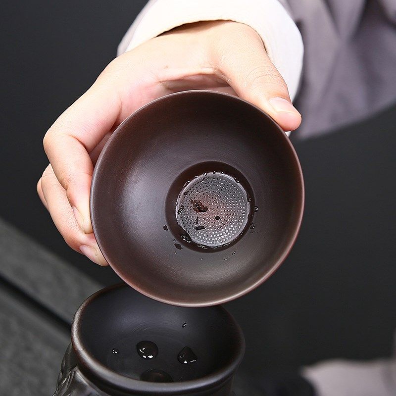 生肖龙茶漏茶滤泡茶过滤网器一体组合紫陶茶宠茶玩茶叶隔茶具配件