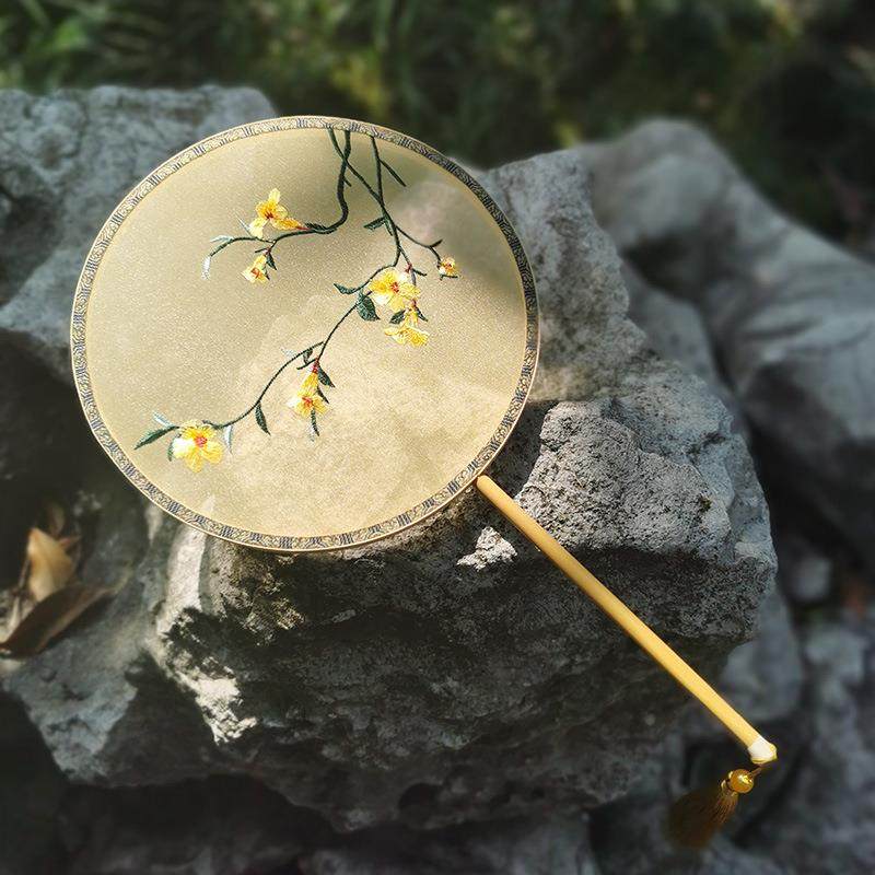 【订货】苏州纯手工竹制框裱双面绣团扇苏绣团扇刺绣团扇古风