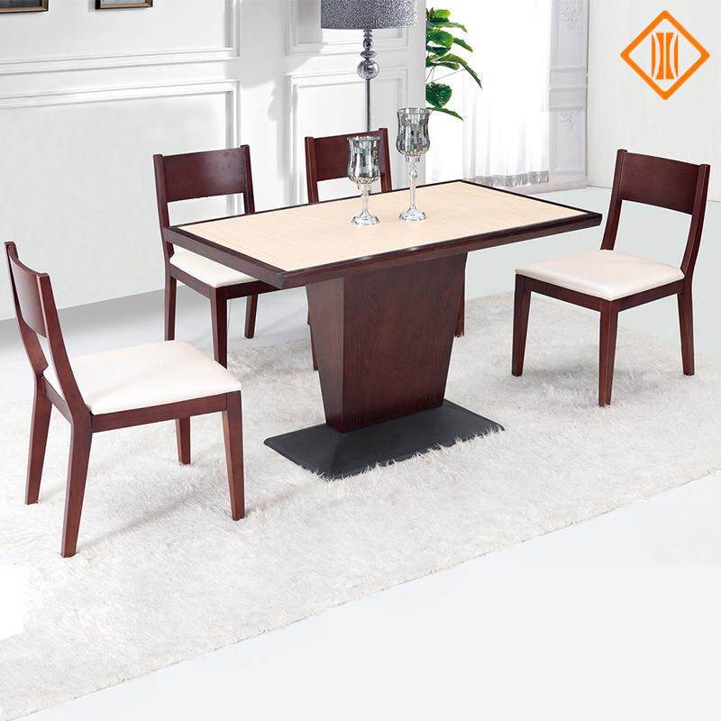 实木餐桌椅组合时尚中快餐厅休闲家用桌架l办公家具