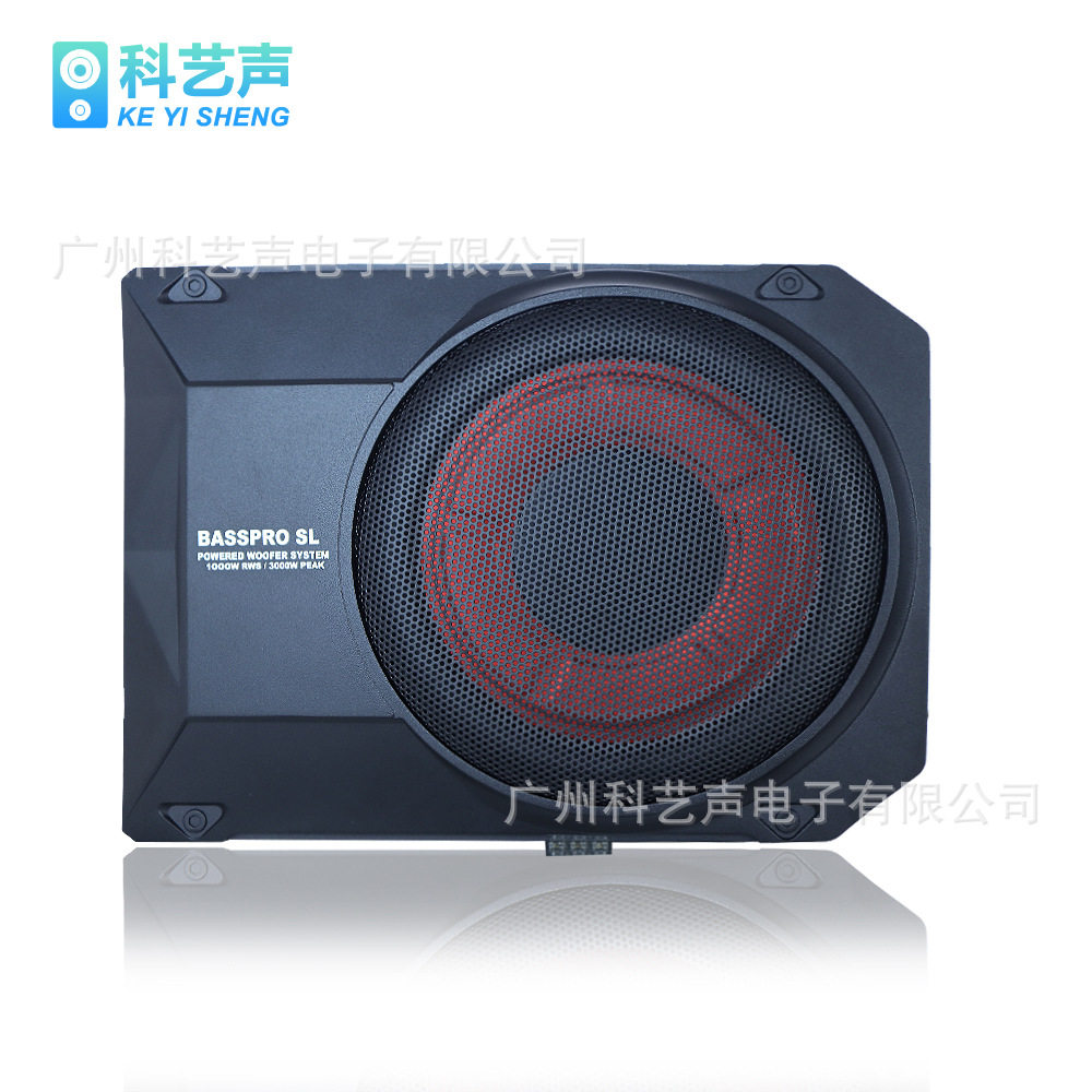 10寸超薄车载低音炮12v超重低音有源音响大功率座椅炮改装