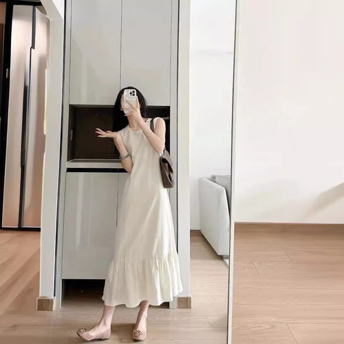 高级感无袖背心连衣裙女