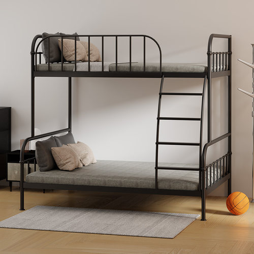 老匠上下铺铁架床上下两层高低床铁艺床双层子母床简约现代高架床