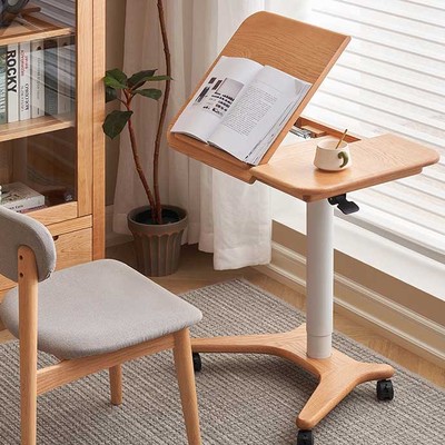 纯实木可升降桌家用小桌子书房书桌学习桌可移动电脑桌