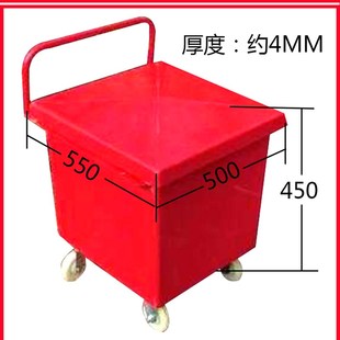 玻璃钢沙箱特厚不生锈工地加油站柜箱0.12方推车带轮防汛黄沙箱