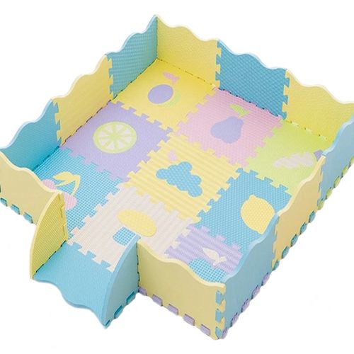 明德拼接爬行垫儿童游戏泡沫拼图地垫围栏加厚环保无毒30*30*1.4