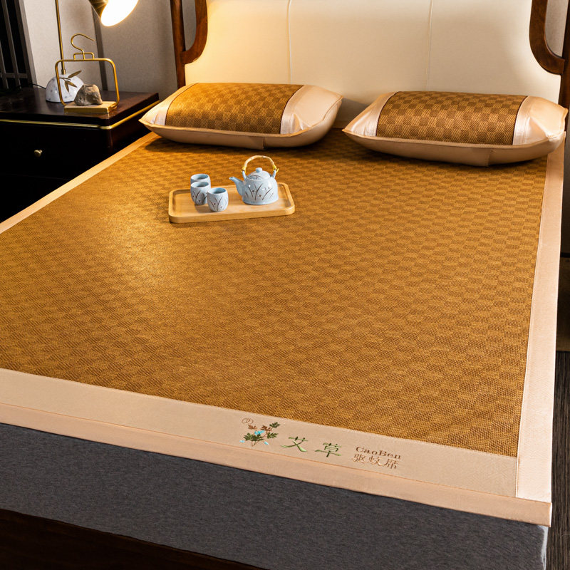 艾草冰丝凉席夏天藤席天然纯藤竹席草席床垫夏季老式席子冬夏两用,床上用品,藤席,淘宝优惠券,粉丝福利购,淘宝优惠卷