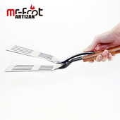 不锈钢430铲夹二合一出口牛排铲多功能烧烤铲夹烧烤工具烤肉铲子