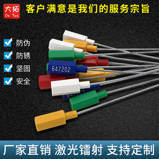 一次性安全锁对插式 箱门施锁封防盗封条物流铅封30CM 钢丝封条集装