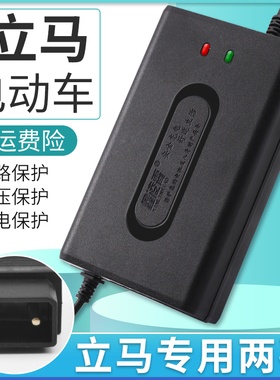 新国标立马电动车充电器48V20AH60V72V20AH立马两孔充电器通用