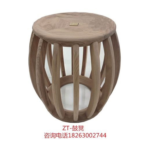 实木鼓凳白坯中式仿古圆凳白茬A六角凳子六角椅@墩子六面凳茶几凳