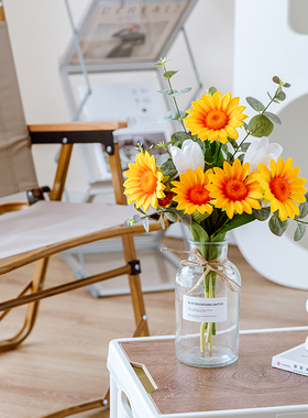 露营野餐拍照道具摆件花向日葵客厅装饰电视柜玄关办公室家居饰品