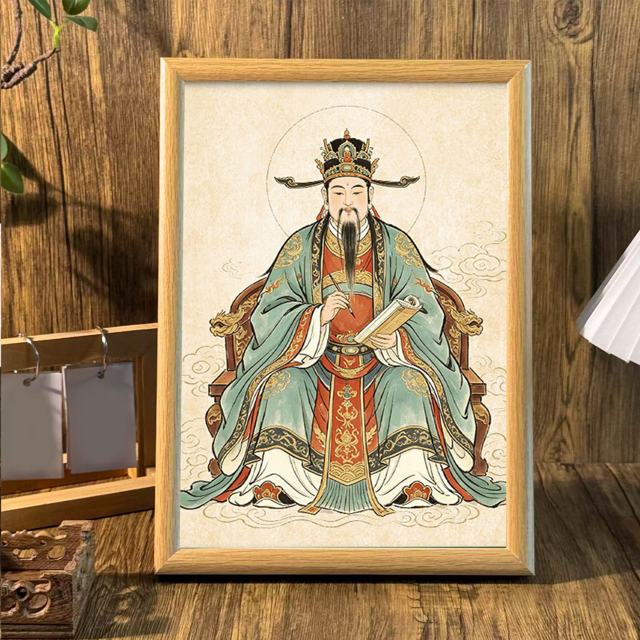 文昌帝君文曲星客厅供奉相框