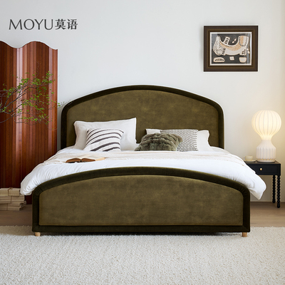 莫语/法式复古风卡隆特布艺床主卧双人床卧室艺术儿童床简约现代