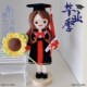 钩织玩偶毕业娃娃公仔毛线制作材料包成品学士服创意DIY可爱毛绒