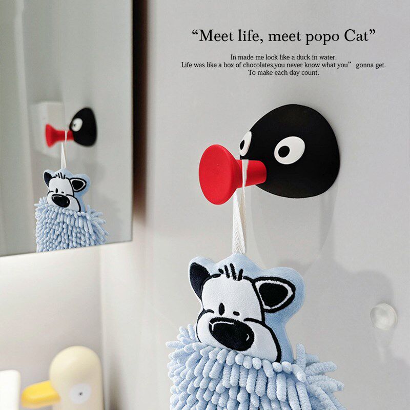 创意企鹅挂钩免打孔家用浴室卫生间墙上挂勾卡通粘钩强力无痕挂钩