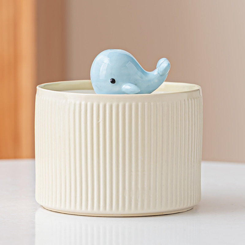 卡通可爱流水喷泉开业生财玄关创意办公室装饰桌面循环水摆件女士