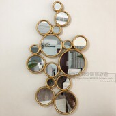 饰镜壁饰组合镜子玄关镜壁炉镜艺术大厅挂镜 创意装 餐边装 饰镜欧式