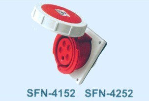 SFE上丰防水工业插座SFN-4252 32A 五极暗装斜座 IP67 五芯插座