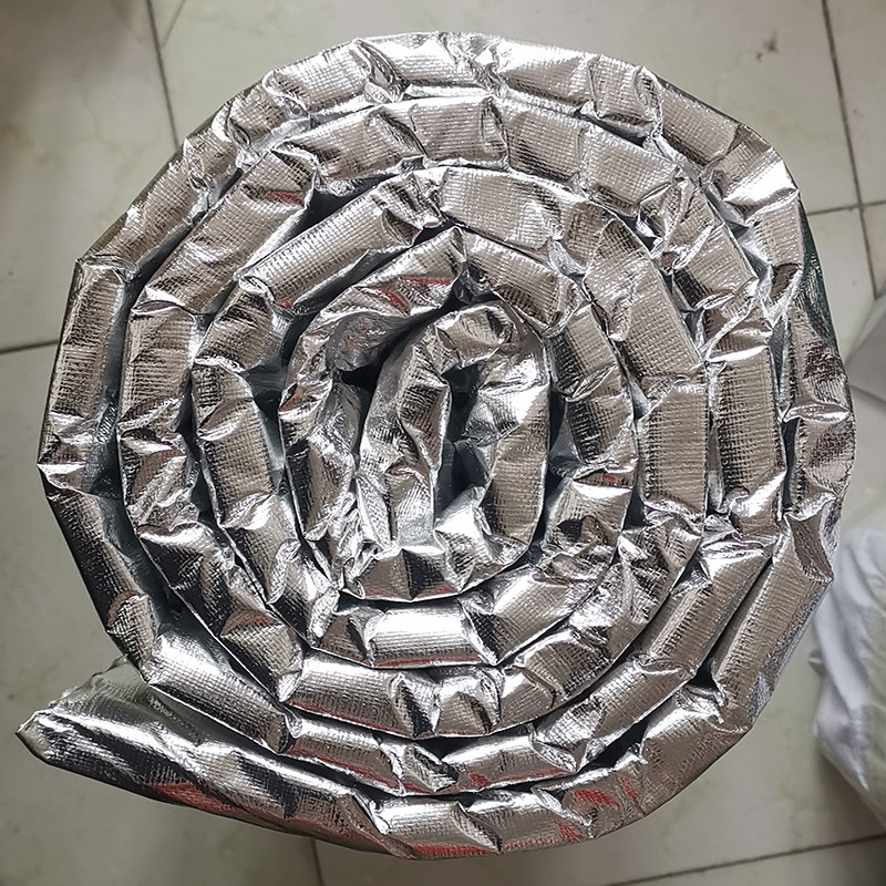 防火柔性包覆卷材覆铝箔硅酸铝针刺毯耐高温防排烟风管道防火卷材