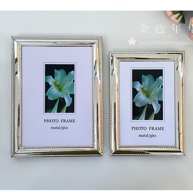 现代简约铝合金相框摆台6寸7寸8寸10寸创意家庭装饰摆件照片框