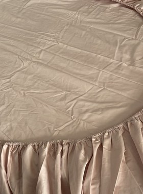 床笠 ?180*200cm高35cm 亮灰色  脏脏粉 高支高密精梳长绒棉  ?