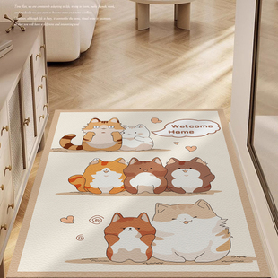 卡通竖版地垫入户门垫子可擦免洗pvc玄关进门地毯大门口外面垫子