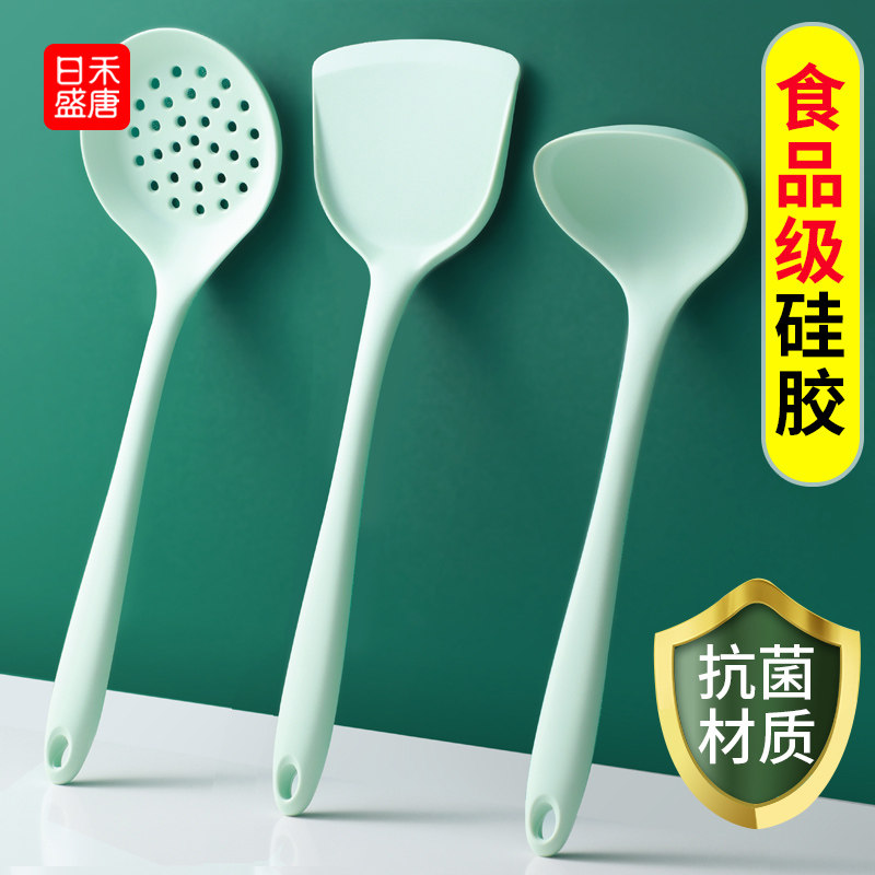 硅胶勺子硅胶不粘锅专用汤勺子