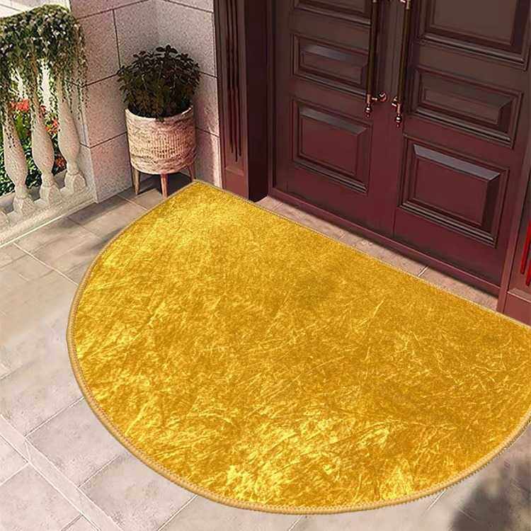 半圆形金色地垫招财进宝入户门垫进门防滑脚垫客厅玄关土黄色地毯,居家布艺,入户地垫,淘宝优惠券,粉丝福利购,淘宝优惠卷