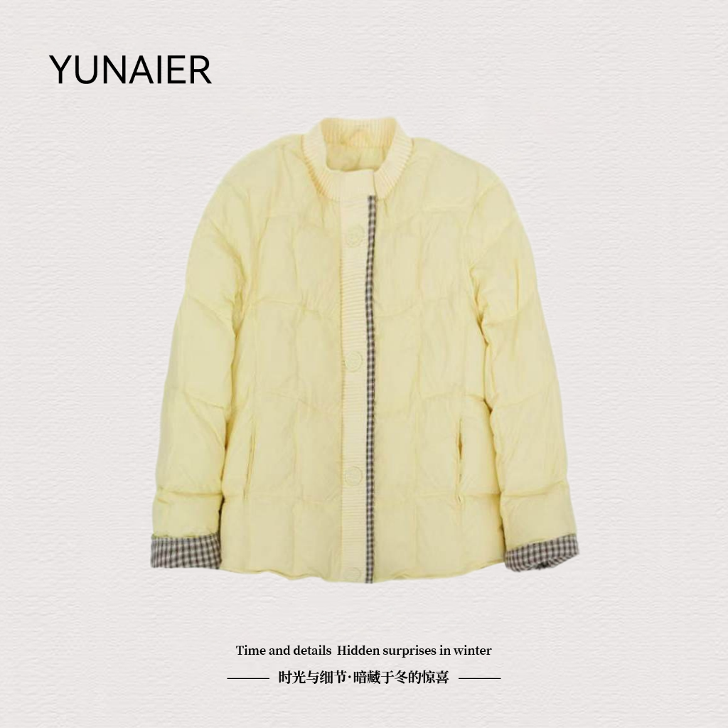 【大潘专享】格纹拼接羽绒服女棒球领廓形秋冬慵懒风超火6219,女装/女士精品,羽绒服,淘宝优惠券,粉丝福利购,淘宝优惠卷
