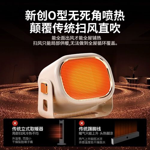 暖风机家用小太阳取暖器桌面办公室小型2024新款婴幼儿洗澡电暖气
