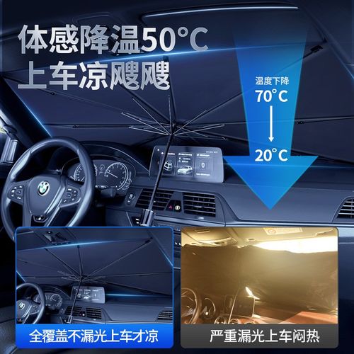 适用丰田凯美瑞皇冠卡罗拉汉兰达雷凌荣放汽车前挡防晒隔热遮阳伞