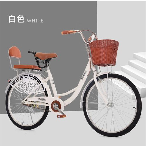 24寸26寸实心胎自行车免充气成年女轻便上班学生单车淑女男通勤