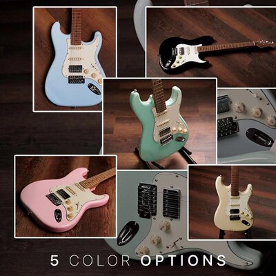 Sqoe电吉他 SEST600/700西班牙ST单摇电吉他单单双初学套装