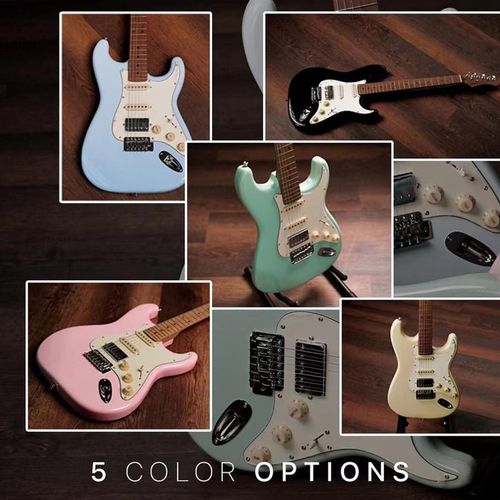 Sqoe电吉他 SEST600/700西班牙ST单摇电吉他单单双初学套装