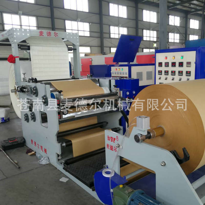 麦德尔3D壁纸墙贴涂布修边一体机 1600型桥架式涂布复合机