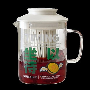 玻璃杯冷水壶茶漏套装泡茶凉水杯耐高温家用大容量带把手一壶2杯